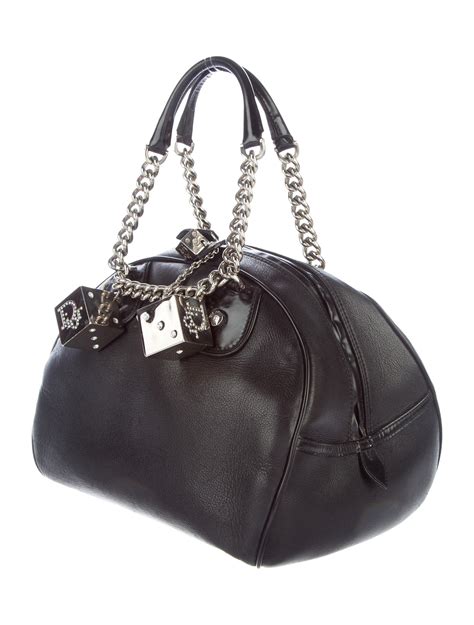 dior gambler dice bag|CHRISTIAN DIOR Calfskin Gambler Dice Bowler Black.